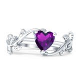 Heart Leaf Art Deco Ring