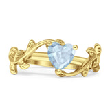 Heart Leaf Art Deco Ring