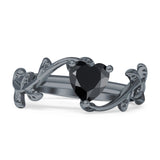 Heart Leaf Art Deco Ring