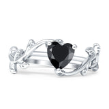 Heart Leaf Art Deco Ring