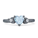 Heart Three Stone Promise Ring