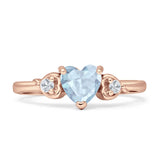 Heart Three Stone Promise Ring