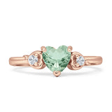 Heart Three Stone Promise Ring