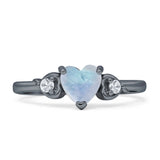 Heart Three Stone Promise Ring