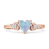 Heart Three Stone Promise Ring