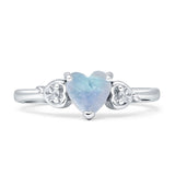 Heart Three Stone Promise Ring
