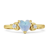 Heart Three Stone Promise Ring