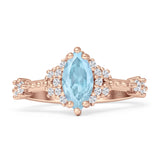 Marquise Halo Beaded Ring