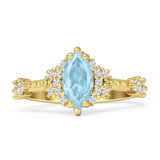 Marquise Halo Beaded Ring