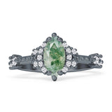 Marquise Halo Beaded Ring