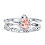 Two Piece Twisted Wedding Set