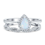 Two Piece Twisted Wedding Set
