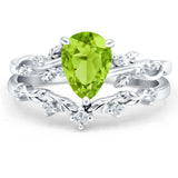 Two Piece Pear CZ Ring