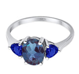 Three Stone Oval Natural Stone Trio Ring