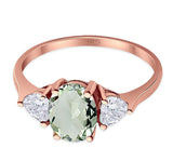 Three Stone Oval Natural Stone Trio Ring