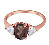 Three Stone Oval Natural Stone Trio Ring