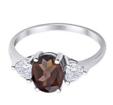 Three Stone Oval Natural Stone Trio Ring