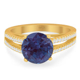 Vintage Style Round Natural Stone Ring