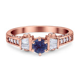 Art Deco Round Natural Stone Cocktail Ring