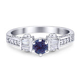 Art Deco Round Natural Stone Cocktail Ring