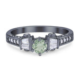 Art Deco Round Natural Stone Cocktail Ring
