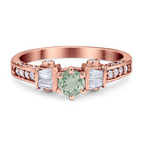 Art Deco Round Natural Stone Cocktail Ring