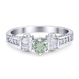 Art Deco Round Natural Stone Cocktail Ring