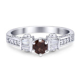 Art Deco Round Natural Stone Cocktail Ring