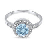 Round Halo CZ Ring