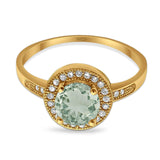 Round Halo CZ Ring
