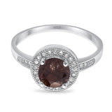 Round Halo CZ Ring