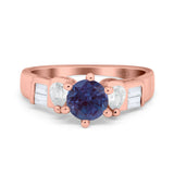 Art Deco Round Natural Stone Cocktail Ring