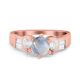 Art Deco Round Natural Stone Cocktail Ring