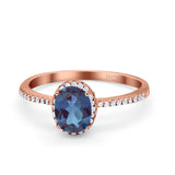 Art Deco Oval Hidden Halo Ring