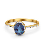 Art Deco Oval Hidden Halo Ring