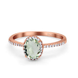 Art Deco Oval Hidden Halo Ring
