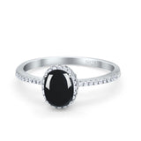 Art Deco Oval Hidden Halo Ring