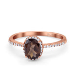 Art Deco Oval Hidden Halo Ring
