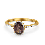 Art Deco Oval Hidden Halo Ring