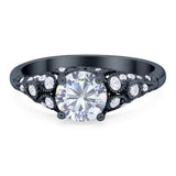 Vintage Style Round Natural Stone Ring