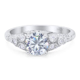 Vintage Style Round Natural Stone Ring