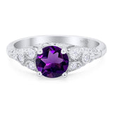 Vintage Style Round Natural Stone Ring