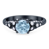 Vintage Style Round Natural Stone Ring