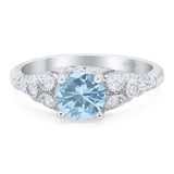 Vintage Style Round Natural Stone Ring