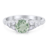 Vintage Style Round Natural Stone Ring