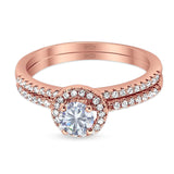 Two Piece Round Natural Stone Ring