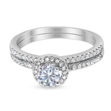 Two Piece Round Natural Stone Ring