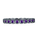 Full Eternity CZ Bezel Set Ring
