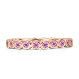 Full Eternity CZ Bezel Set Ring