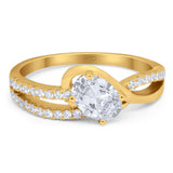 Oval Natural Stone Split Shank Ring
